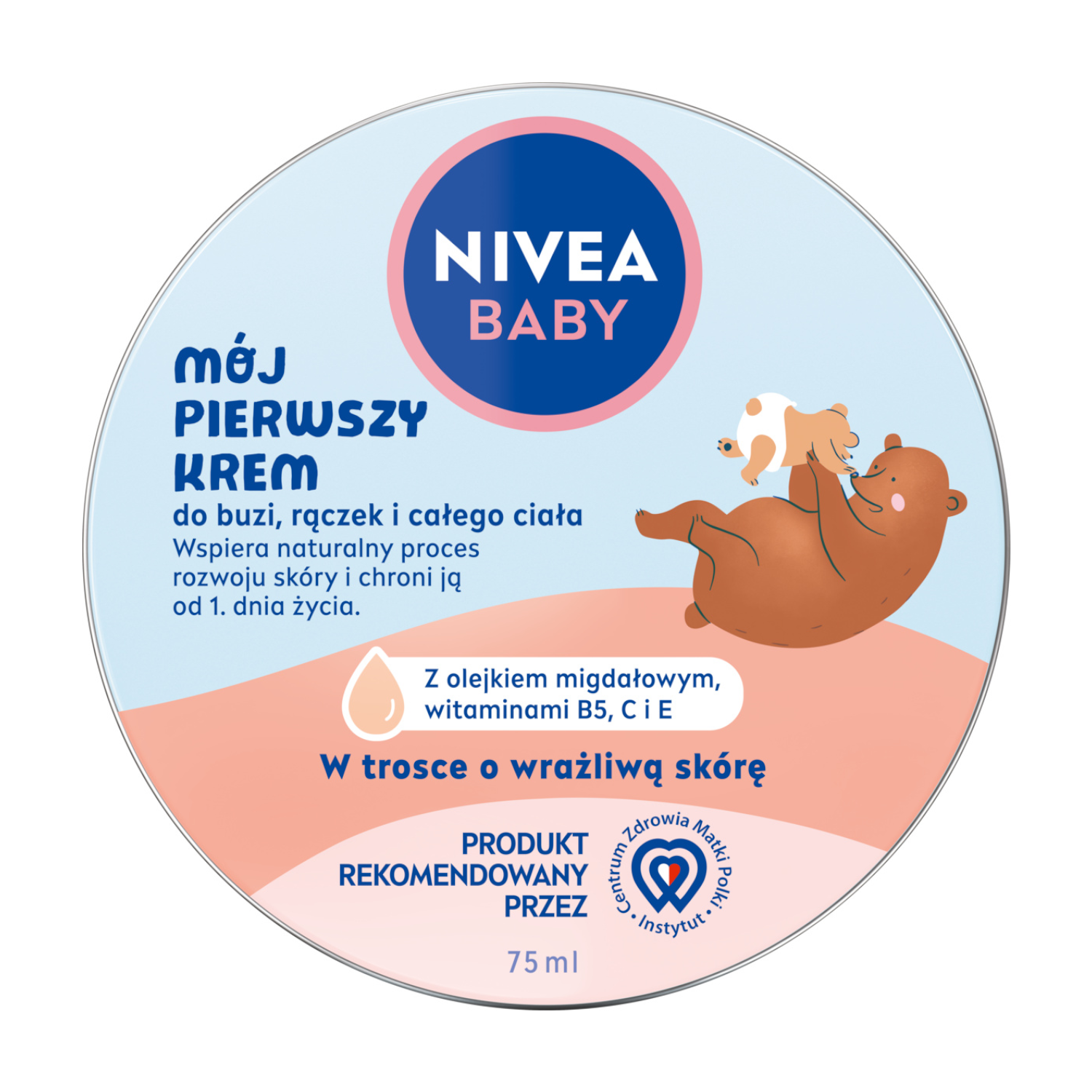 Nivea Nivea Baby Mój pierwszy krem, do buzi, rączek i całego ciała, od 1 dnia życia, 75 ml