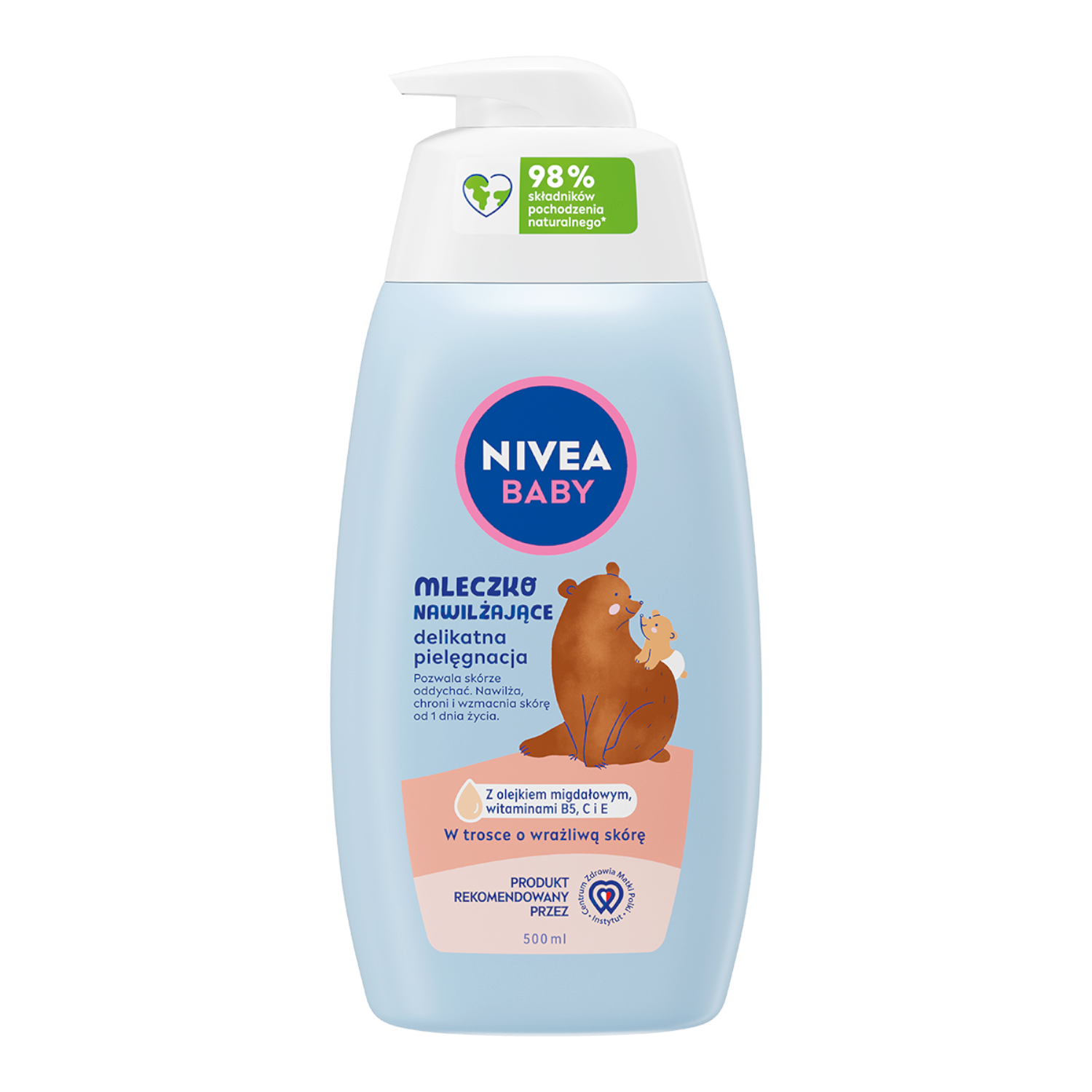 Nivea Nivea Baby, Milch feuchtigkeitsspendend, sanft Pflege, ab dem 1. Lebenstag, 500 ml — Inhaltsstoffe und Bewertung