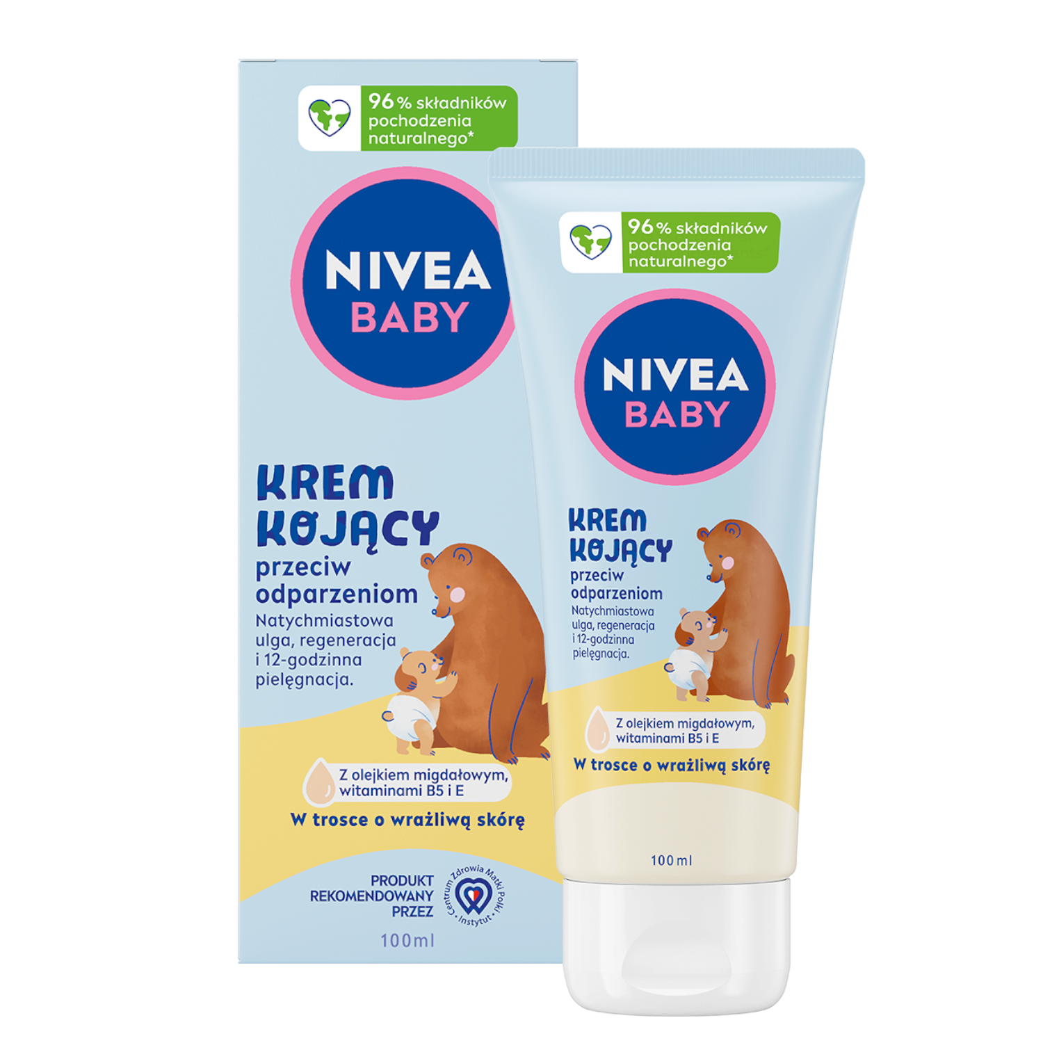 Nivea Nivea Baby, krem kojący przeciw odparzeniom, od 1 dnia życia, 100 ml — Składniki i ocena