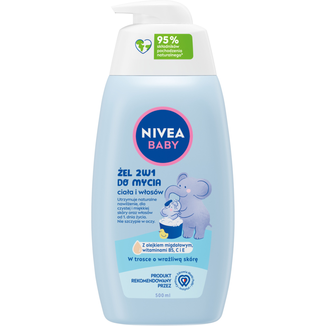 Nivea Baby, żel 2w1 do mycia ciała i włosów, od 1 dnia życia, 500 ml - zdjęcie produktu