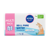 Nivea Baby 99% Pure Water, chusteczki nawilżane wodą, biodegradowalne, 3 x 57 sztuk - miniaturka zdjęcia produktu