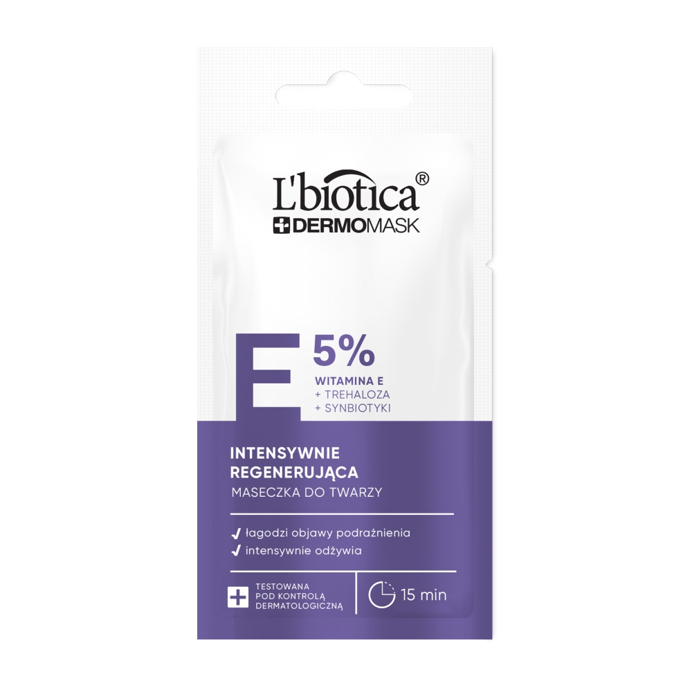 Dermomask L'Biotica Dermomask, intensiv regenerierend Maske für das Gesicht mit Vitamin E, 8 ml — Inhaltsstoffe und Bewertung