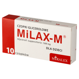 Milax-M 1500 mg, czopki glicerolowe dla dzieci, 10 sztuk - zdjęcie produktu