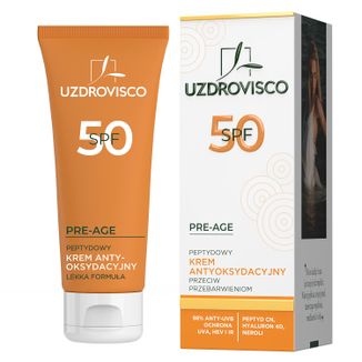 Uzdrovisco Pre-Age, krem antyoksydacyjny przeciw przebarwieniom, SPF 50, 50 ml - zdjęcie produktu