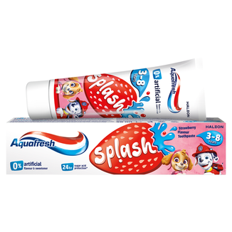 Aquafresh Splash Kids, pasta do zębów dla dzieci 3-8 lat, truskawkowa, 50 ml - zdjęcie produktu