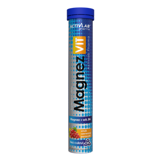 Activlab Pharma MagnezVit, bez cukru, smak czerwonej porzeczki, 20 tabletek musujących KRÓTKA DATA - zdjęcie produktu