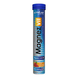 Activlab Pharma MagnezVit, bez cukru, smak czerwonej porzeczki, 20 tabletek musujących - zdjęcie produktu