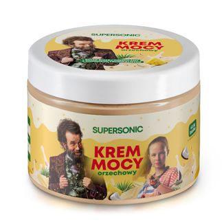 Supersonic Krem Mocy, krem orzechowy, smak białej czekolady z owocami tropikalnymi, 250 g KRÓTKA DATA - zdjęcie produktu