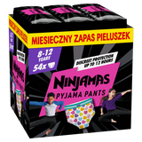 Pampers Ninjamas Pyjama Pants 8-12 lat (27-43 kg), pieluchomajtki dla dziewczynek, 54 sztuki - miniaturka zdjęcia produktu