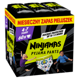 Pampers Ninjamas Pyjama Pants 4-7 lat (17-30 kg), pieluchomajtki dla chłopców, 60 sztuk - miniaturka zdjęcia produktu