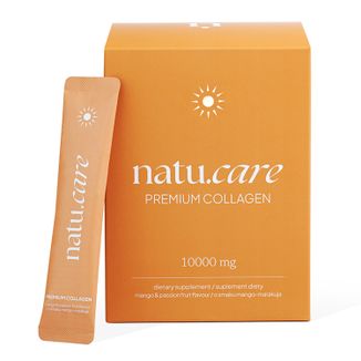 Natu.Care Premium Collagen 10000 mg, smak mango-marakuja, 30 saszetek USZKODZONE OPAKOWANIE - zdjęcie produktu