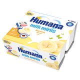 Humana Milk Minis Deserek jogurtowy o smaku bananowym, po 6 miesiącu, 4 x 100 g KRÓTKA DATA - miniaturka zdjęcia produktu