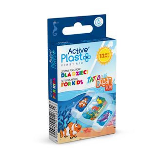 ActivePlast Tattoo Ocean Fun, plastry dla dzieci, 12 sztuk - zdjęcie produktu