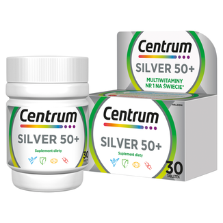 Centrum Silver 50+, 30 tabletek USZKODZONE OPAKOWANIE - zdjęcie produktu