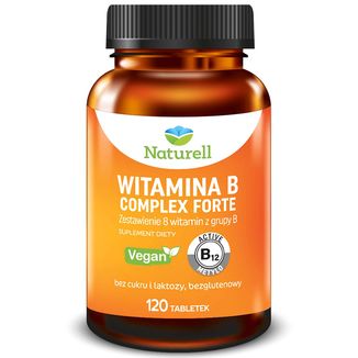 Naturell Witamina B Complex Forte, 120 tabletek Naturell Witamina B Complex Forte, 120 tabletek - zdjęcie produktu
