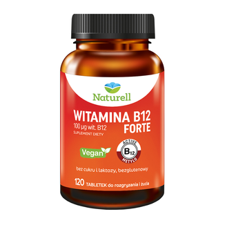 Naturell Witamina B12 Forte, 120 tabletek do rozgryzania i żucia KRÓTKA DATA - zdjęcie produktu