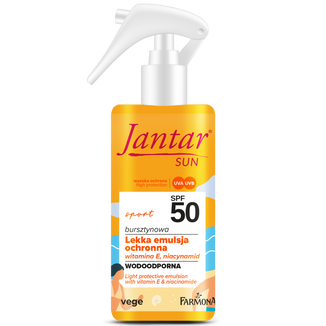 Farmona Jantar Sun, bursztynowa lekka emulsja ochronna, wodoodporna, SPF 50, 150 ml - zdjęcie produktu
