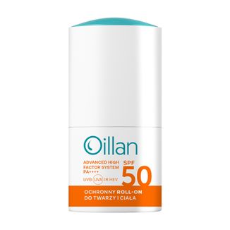 Oillan Sun, ochronny roll-on do twarzy i ciała, SPF 50, 50 ml - zdjęcie produktu