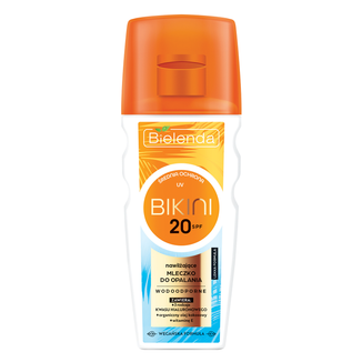 Bielenda Bikini, nawilżające mleczko do opalania, wodoodporne, SPF 20, 175 ml - zdjęcie produktu