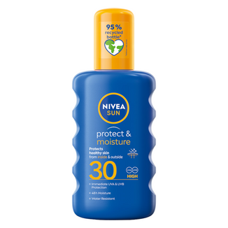 Nivea Sun Protect & Moisture, nawilżający balsam do opalania w sprayu , SPF 30, 200 ml - zdjęcie produktu