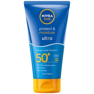 Nivea Sun Protect & Moisture Ultra, nawilżający balsam do opalania, wodoodporny, SPF 50+, 150 ml - zdjęcie produktu