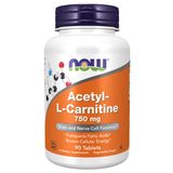 Now Foods Acetyl L-Carnitine, acetylo-L-karnityna 750 mg, 90 tabletek wegetariańskich - miniaturka zdjęcia produktu