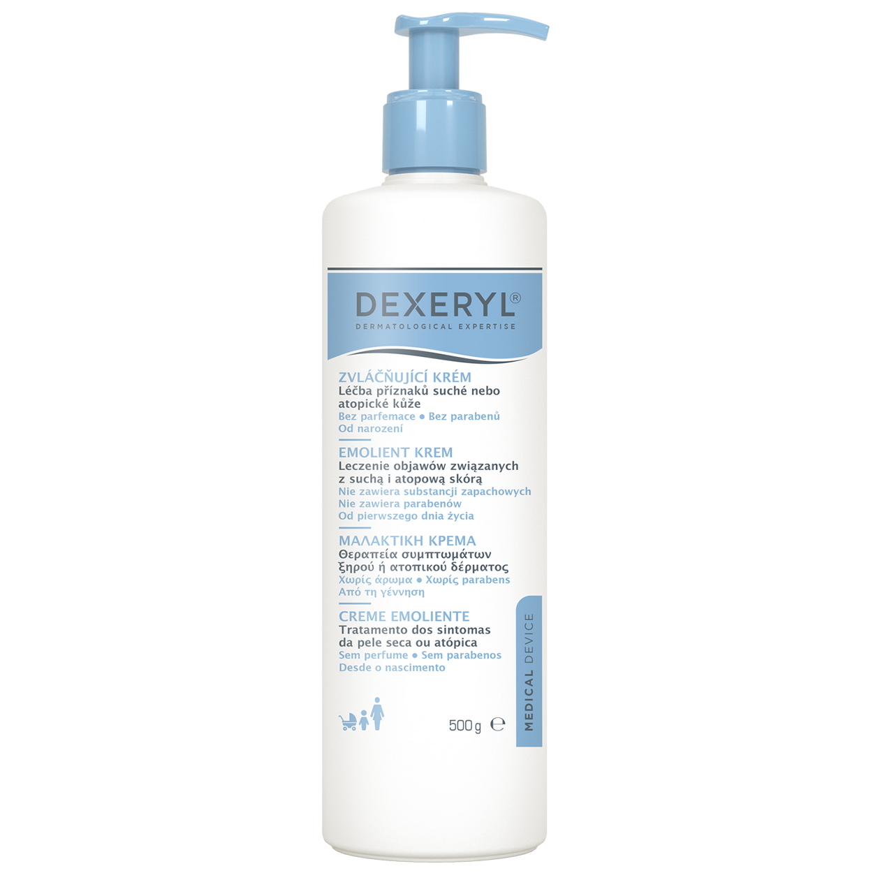 Dexeryl, Emollient Creme für trocken Haut, 500 g