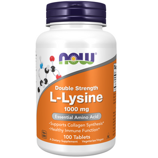 Now Foods L-Lysine, L-lizyna 1000 mg, 100 tabletek wegetariańskich - zdjęcie produktu