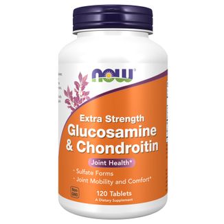 Now Foods Glucosamine & Chondroitin, glukozamina z chondroityną, 120 tabletek  - zdjęcie produktu