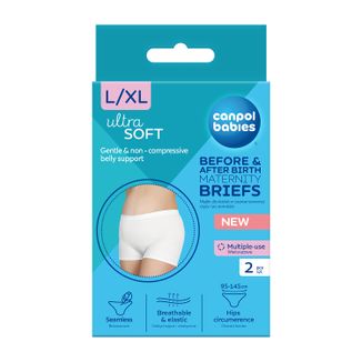 Canpol Babies, majtki dla kobiet w ciąży i po porodzie, rozmiar L/XL, 2 sztuki USZKODZONE OPAKOWANIE Canpol Babies, majtki dla kobiet w ciąży i po porodzie, rozmiar L/XL, 2 sztuki USZKODZONE OPAKOWANIE - zdjęcie produktu