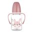 Canpol Babies, butelka wąska z uchwytem, Cute Animals, 11/823, różowa, od 3 miesiąca, 120 ml - miniaturka  zdjęcia produktu