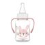 Canpol Babies, butelka wąska z uchwytem, Cute Animals, 11/823, różowa, od 3 miesiąca, 120 ml - miniaturka 2 zdjęcia produktu
