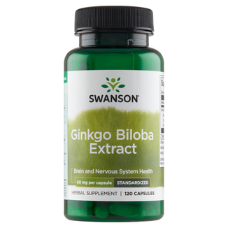 Swanson Ginkgo Biloba Extract, miłorząb dwuklapowy, 120 kapsułek - zdjęcie produktu