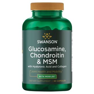 Swanson Glucosamine, Chondroitin & MSM, glukozamina, chondroityna i MSM, 90 kapsułek - zdjęcie produktu