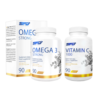 Zestaw SFD Vitamin C 1000, 90 tabletek + Omega 3 Strong, 90 kapsułek - zdjęcie produktu