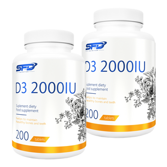 Zestaw SFD D3 2000 IU, witamina D 50 µg, 2 x 200 tabletek - zdjęcie produktu