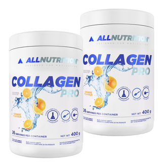 Zestaw Allnutrition Collagen Pro, smak pomarańczowy, 2 x 400 g - zdjęcie produktu