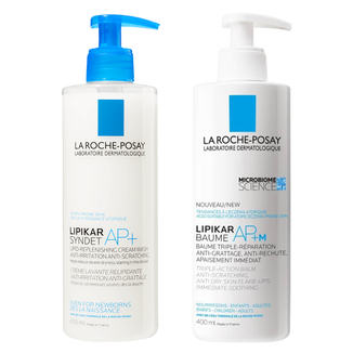 Zestaw La Roche-Posay Lipikar Syndet AP+, krem myjący do ciała uzupełniający poziom lipidów, 400 ml + Baume AP+M, balsam do ciała, 400 ml - zdjęcie produktu