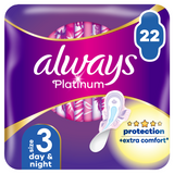 Always Platinum, podpaski ze skrzydełkami, rozmiar 3, Day & Night, 22 sztuki - miniaturka zdjęcia produktu