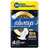Always Ultra, podpaski ze skrzydełkami, rozmiar 4, Secure Night, 24 sztuki - miniaturka zdjęcia produktu