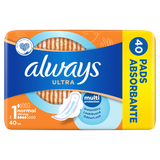 Always Ultra, podpaski ze skrzydełkami, rozmiar 1, Normal, 40 sztuk - miniaturka zdjęcia produktu
