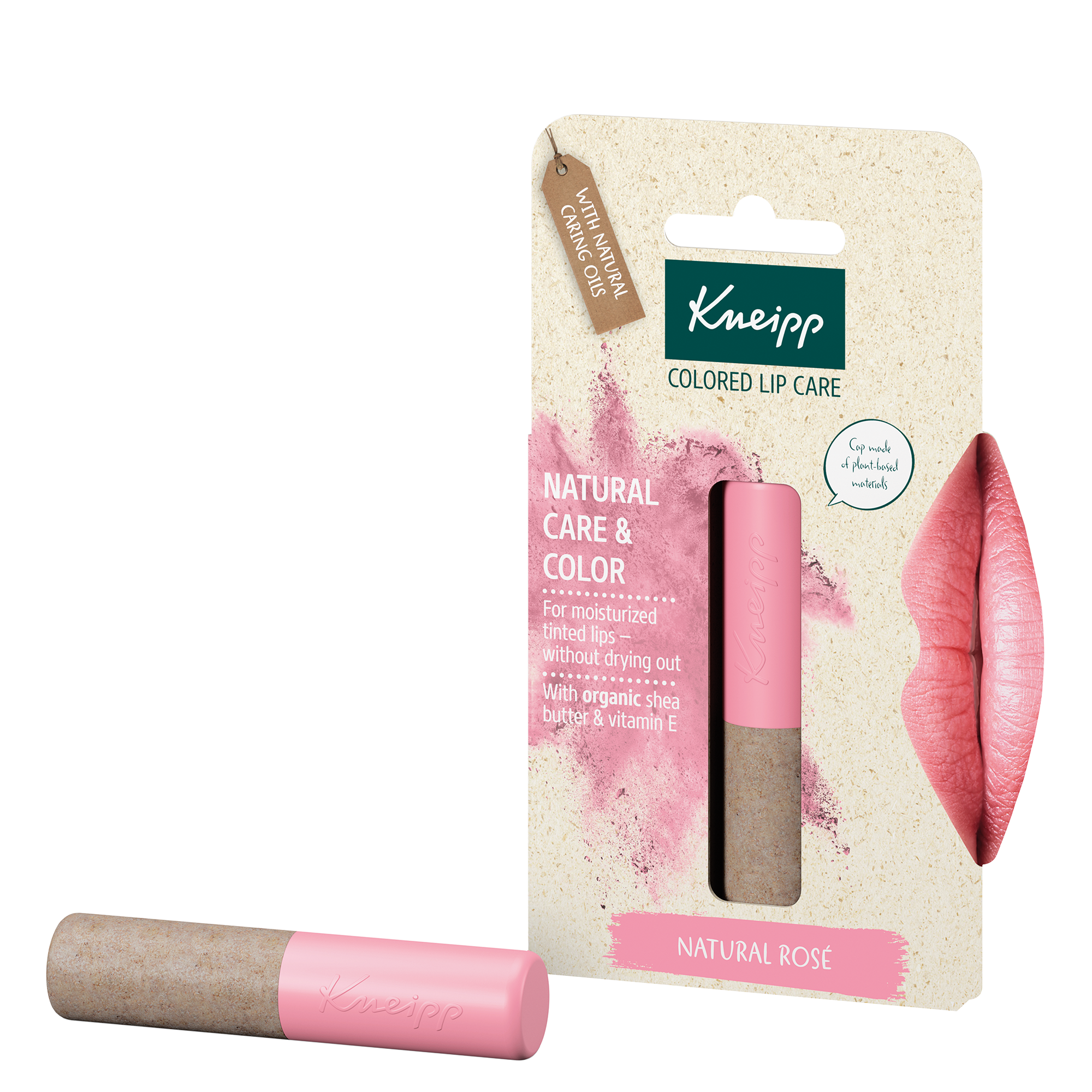 Nieznana Kneipp Natural Care&Color, koloryzujący balsam do ust, natural rose, 3,5 g
