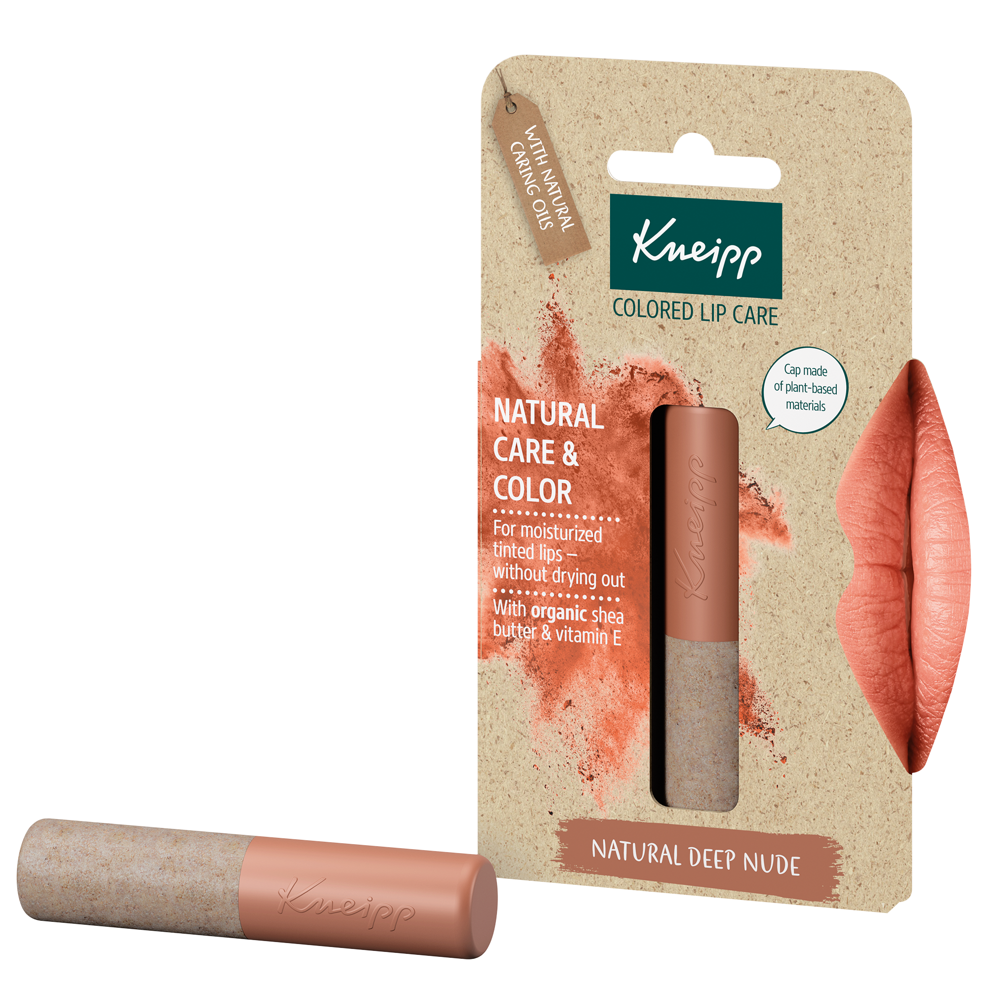 Nieznana Kneipp Natural Care&Color, koloryzujący balsam do ust, natural deep nude, 3,5 g