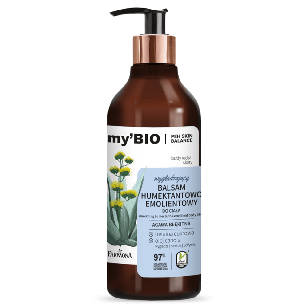 my'BIO Farmona myBIO Wygładzający, balsam humektantowo-emolientowy, agawa błękitna, 400 ml — Inhaltsstoffe und Bewertung