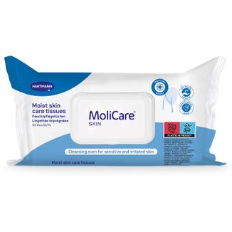 MoliCare Skin, chusteczki nawilżane do pielęgnacji, 50 sztuk - zdjęcie produktu