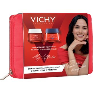 Zestaw Vichy Liftactiv Collagen Specialist, krem przeciwzmarszczkowy, 50 ml + krem na noc, 50 ml + kosmetyczka gratis - zdjęcie produktu