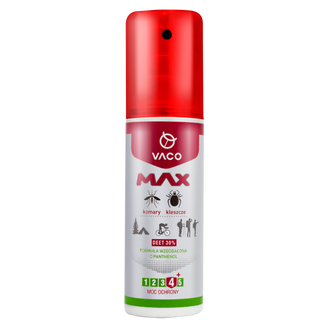 Vaco Max, płyn na komary i kleszcze, z panthenolem, DEET 30%, 80 ml - zdjęcie produktu