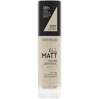 Catrice All Matt Shine Control Make Up, podkład matujący, 010N Neutral Light Beige, 30 ml - zdjęcie produktu