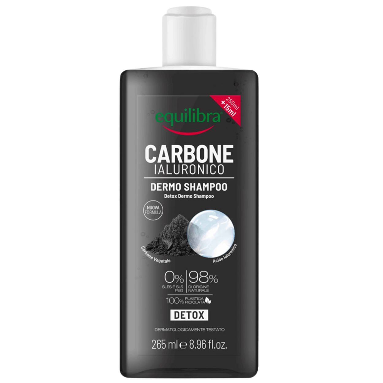 Nieznana Equilibra Carbone Attivo, Shampoo reinigend für fettendes Haar, mit Aloe Vera, 265 ml — Inhaltsstoffe und Bewertung