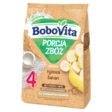 BoboVita Porcja Zbóż Kaszka ryżowa, banan, mleczna, bez dodatku cukru, po 4 miesiącu, 210 g - miniaturka zdjęcia produktu